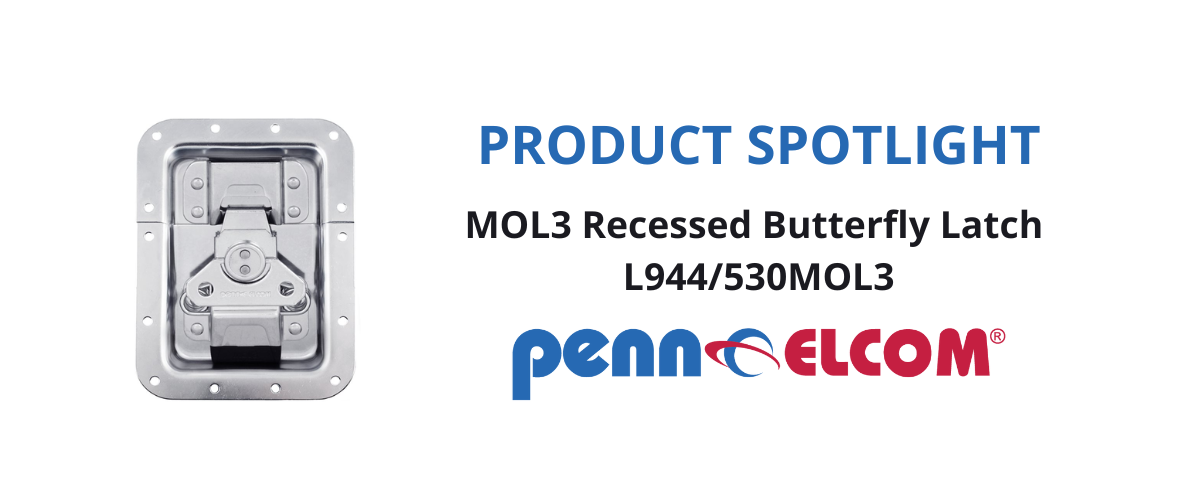 Penn Elcom Large MOL3 Recessed Butterfly Latch L944/530MOL3 1 Select image 1 Select image 2 Enlarge Image Play Slideshow Penn Elcom Large MOL®3 Recessed Butterfly Latch L944/530MOL3