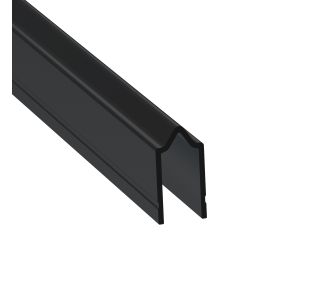10mm Black Tongue Extrusion Mates with EG-0521S/2-2M Groove Extrusion - 2m Long