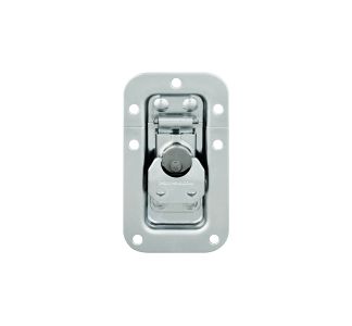 2U Recessed Rack Lid Latch in Narrow and Very Shallow Dish