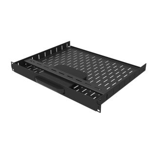 1U Vented Rack Shelf & Magnetic Faceplate For 1 x ROKU 4 ULTRA