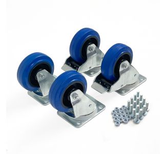100mm Swivel Automatic Castor Kit with Fixings