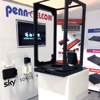 Wall brackets and racks on display at our exhibition stand