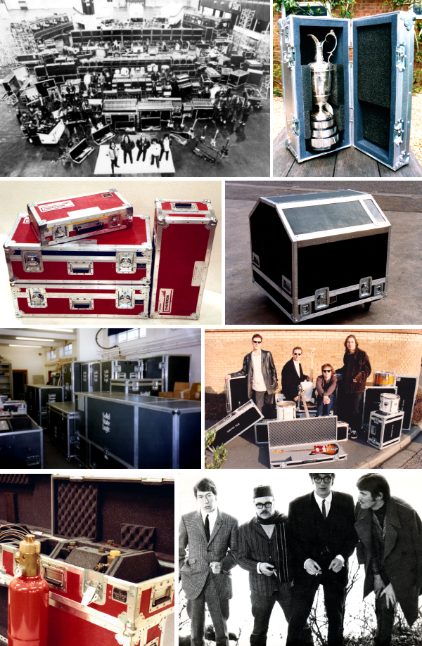 Collage of images from the creation to the stars that have handled the case.