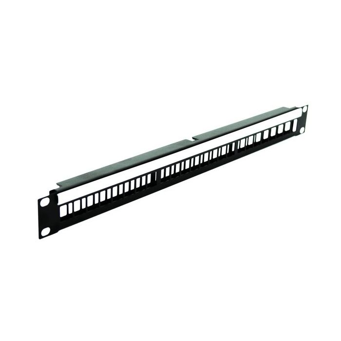 1U Rack Panel with ID Strip for 24 x Keystone Snap-in Modules