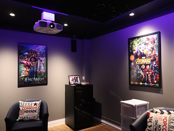 Another look at the comfortable seating and cinema room