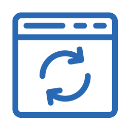 upadtes and realease icon blue 